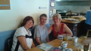 Crystal Shawm Myself and Martha Rudden. We all came to Camp Lavigerie when we were very, very small, and now they're very nice people and I'm an old crank who doesn't want to get his picture taken in DJ's Rustic Restaurant because it's ruining his Saranac Street Cred. But they like me anyway and we keep in touch.