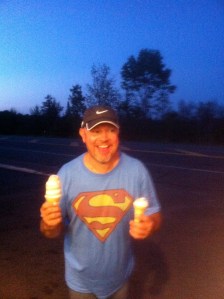 Glenn is the happiest guy in Harrietstown. The Shaws go for ice cream at Donnelly's every night during their Saranac Week. Each night is a different flavor twisted with vanilla. Ain't nothin' wrong with that.