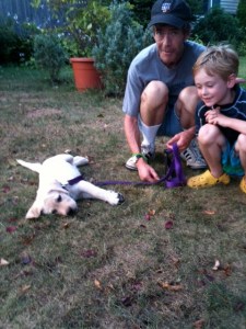 July 2011. The Dude is seven. Mookie is about ten weeks. Me? 48.