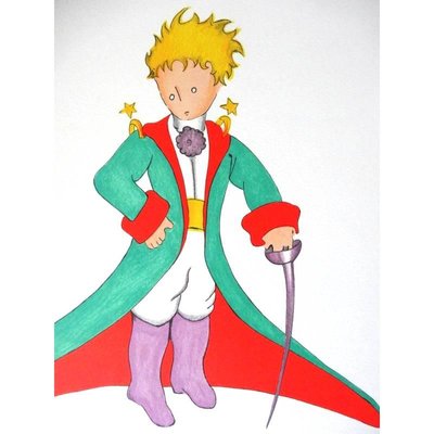 the-little-prince-in-a-big-coat-lithograph-by-antoine-de-saint-exupery-1